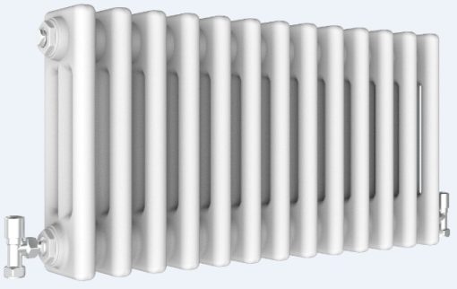 Milano Windsor - White Traditional Horizontal Triple Column Radiator - Choice of Size - Image 4
