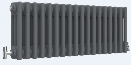 Milano Windsor - Anthracite Traditional Horizontal Triple Column Radiator - Choice of Size - Image 7