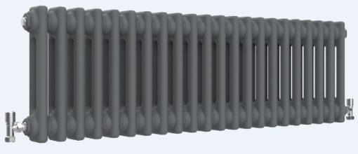 Milano Windsor - Anthracite Traditional Horizontal Double Column Radiator - Choice of Size and Feet - Image 4