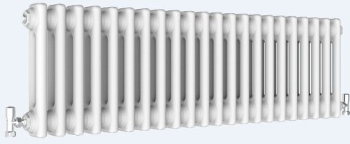 Milano Windsor - White Traditional Horizontal Double Column Radiator - Choice of Size and Feet - Image 5