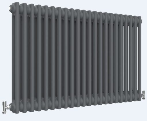 Milano Windsor - Anthracite Traditional Horizontal Double Column Radiator - Choice of Size and Feet - Image 7
