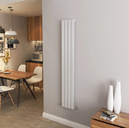 Milano Alpha - Vertical Flat Single Panel Designer Radiator - Choice of Color and Size