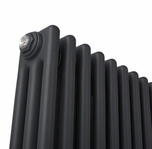 Milano Windsor - Vertical Triple Column Black Traditional Cast Iron Style Radiator - Image 7