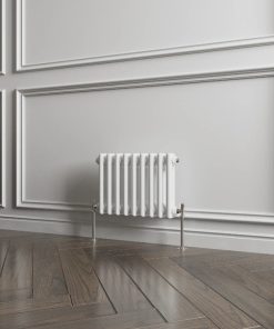 Milano Windsor - White Traditional Horizontal Double Column Radiator - Choice of Size and Feet