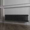 Milano Windsor - Black Traditional Horizontal Double Column Radiator - Choice of Size and Feet