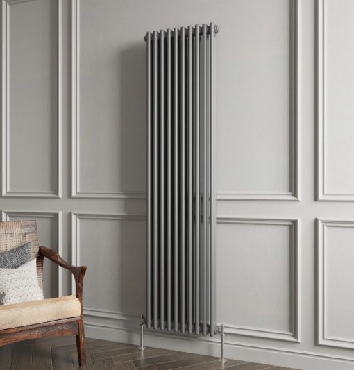 Milano Windsor - Anthracite Traditional Vertical Double Column Radiator - Choice of Size and Feet