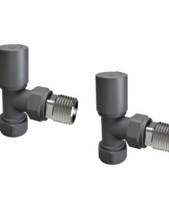 Chrome Manual Angled Euro Cone Valve With Euro Cone Adaptor - Copper 16mm