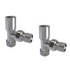 Chrome Manual Angled Euro Cone Valve With Euro Cone Adaptor - Copper 16mm